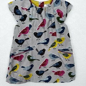 Baby Boden Colorful Bird Print Kids Dress 6-12 mo